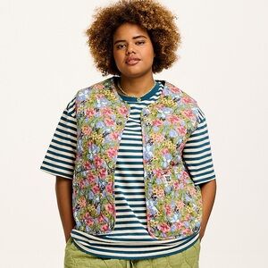 NWT / Lucy & Yak / 2X / Reversible Quilted Gilet Vest / Elsinore Floral Print